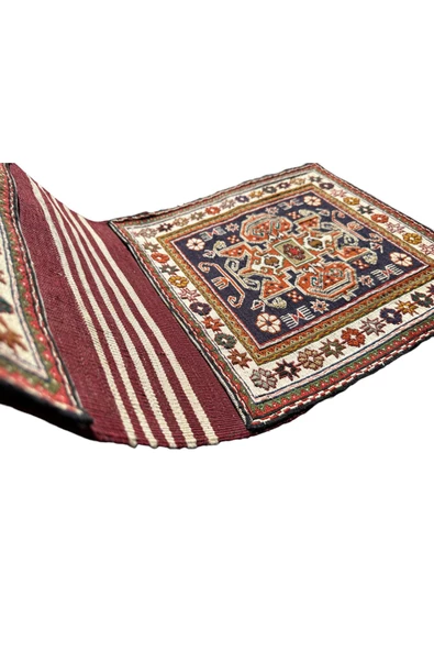 EL DOKUMA ANTİKA HEYBE 40X100 İRAN HALISI %100 YÜN HEYBE - Resim 8