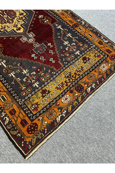 El Dokuma Büyük Yahyalı Halısı 130X250 Kök Boya %100 Yün Halı - 2