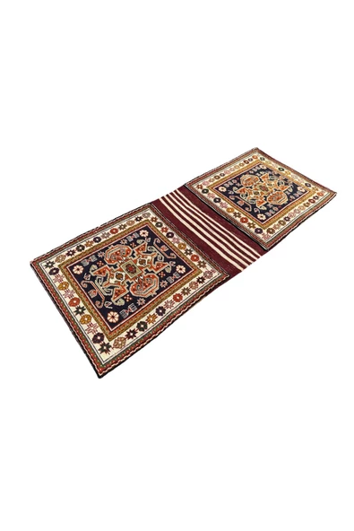 EL DOKUMA ANTİKA HEYBE 40X100 İRAN HALISI %100 YÜN HEYBE - Resim 2