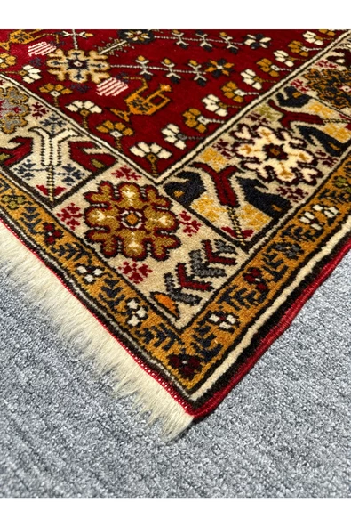 EL DOKUMA SIFIR YAHYALI HALISI SECCADE 84X146 KÖK BOYA YÜN NAMAZLIK - 6