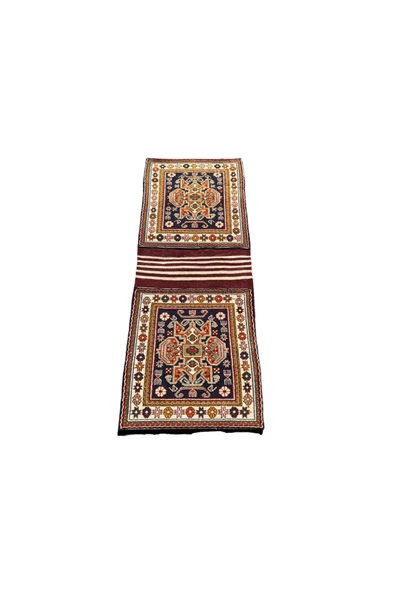 EL DOKUMA ANTİKA HEYBE 40X100 İRAN HALISI %100 YÜN HEYBE ürün görseli