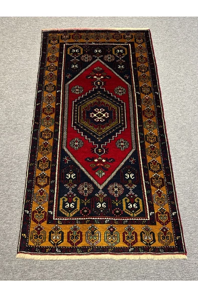 El Dokuma Yahyalı Halısı 105x195 Kök Boya %100 Yün Sıfır Halı