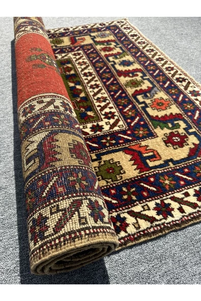 EL DOKUMA TAŞPINAR HALISI SECCADE 121X198 BÜYÜK SECCADE NAMAZLIK %100 YÜN - 8