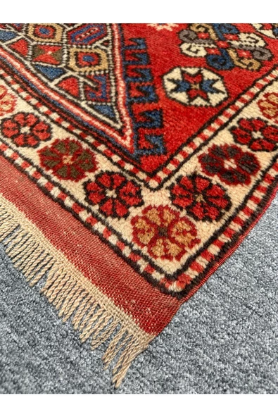 EL DOKUMASI 79X130 ÇANAKKALE AYVACIK HALISI YÜN KÖK BOYA HALI - 3