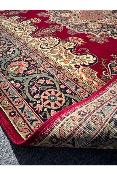 EL DOKUMA LADİK HALISI 208X306 KIRMIZI %100 YÜN 6,5 M2 SALON HALISI - 5