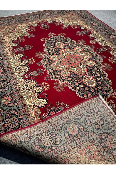 EL DOKUMA LADİK HALISI 208X306 KIRMIZI %100 YÜN 6,5 M2 SALON HALISI - 3