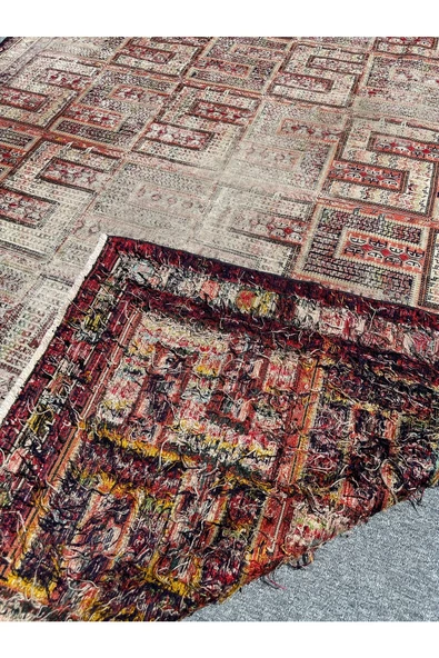 El Dokuma Vintage İran Sumak Halısı 205x270 Eskitme %100 Yün İnce Halı - Resim 6