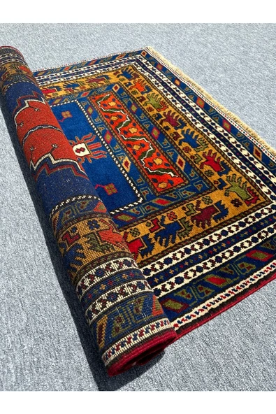 Taşpınar Halısı El Dokuması Çift Kişilik Seccade Namazlık 117x184 %100 Yün Kök Boya - 7