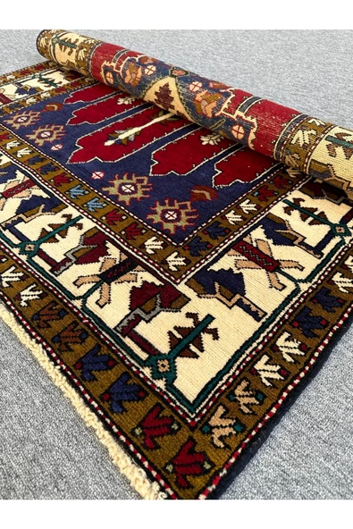 El Dokuma Sıfır Kazak Halısı 135x200 Kırmızı Kahverengi %100 Yün Halı ! - 8