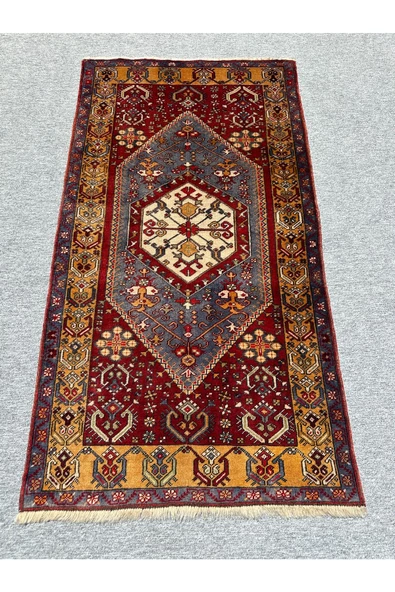 El Dokuma Antik Yahyalı Halısı 95x180 Sıfır Kök Boya Halı ürün görseli