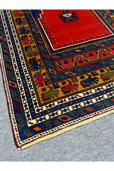 Taşpınar Halısı El Dokuması Çift Kişilik Seccade Namazlık 117x184 %100 Yün Kök Boya - 6