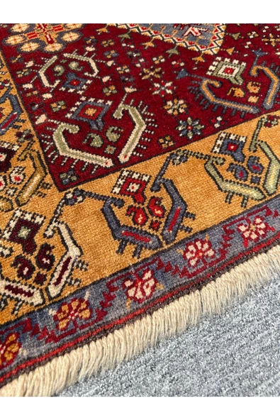 El Dokuma Antik Yahyalı Halısı 95x180 Sıfır Kök Boya Halı - Resim 6