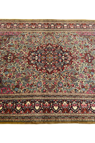 El Dokuma Sıfır İran Kum Halısı 133x210 Krem Pembe %100 Yün Kök Boya Halı - 3