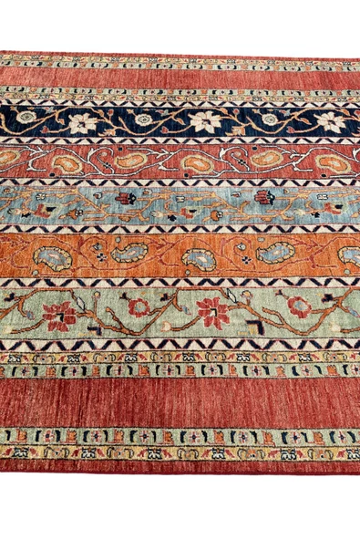 EL DOKUMA AFGAN ŞAL HALISI 175x240 KÖK BOYA %100 YÜN HALI ! - 2