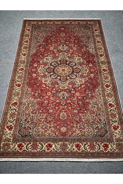 EL DOKUMA BÜNYAN HALISI 193X300 KİREMİT RENGİ %100 YÜN SALON HALISI ! ürün görseli