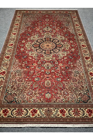 EL DOKUMA BÜNYAN HALISI 193X300 KİREMİT RENGİ %100 YÜN SALON HALISI ! - Resim 3