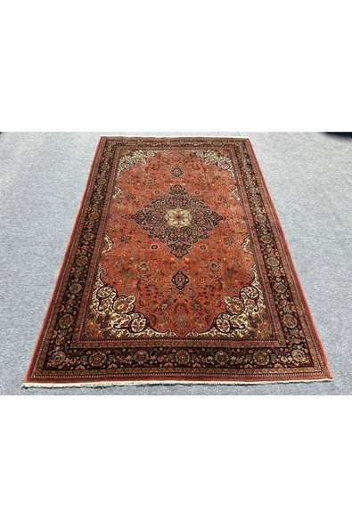 EL DOKUMA LADİK HALISI 207X315 KİREMİT 6,5 M2 YÜN SALON HALISI