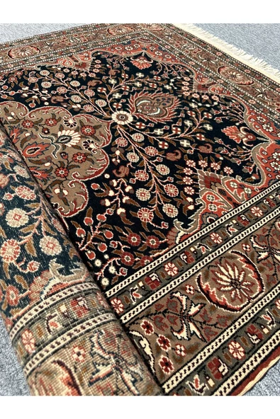 El Dokuma Sıfır Bünyan Halısı 123x180 Koyu Yeşil Sık Dokuma %100 Yün Halı - Resim 6