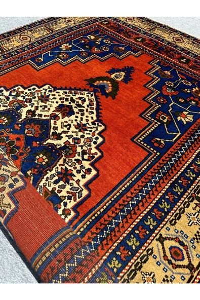 EL DOKUMA SIFIR TAŞPINAR HALISI 175X315 KAVUN İÇİ RENGİ SALON HALISI 6 M2 YÜN KÖK BOYA - Resim 8