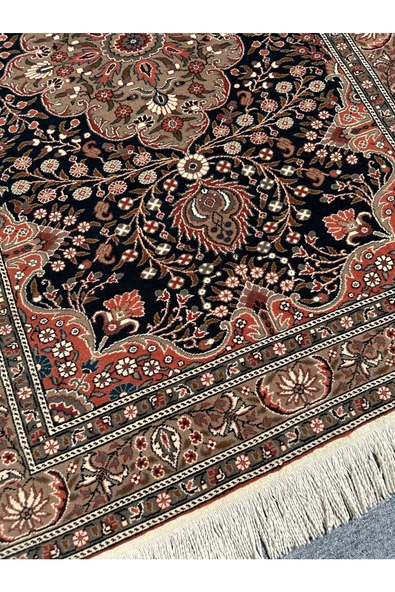 El Dokuma Sıfır Bünyan Halısı 123x180 Koyu Yeşil Sık Dokuma %100 Yün Halı - Resim 3