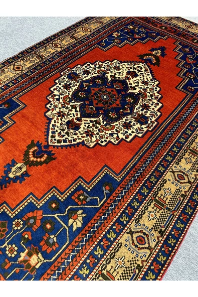 EL DOKUMA SIFIR TAŞPINAR HALISI 175X315 KAVUN İÇİ RENGİ SALON HALISI 6 M2 YÜN KÖK BOYA - Resim 2