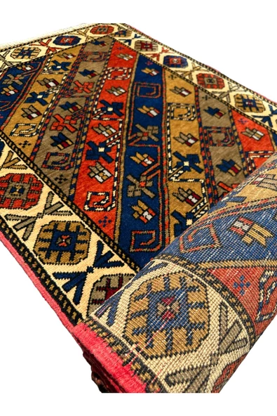 EL DOKUMA SIFIR TAŞPINAR HALISI 90X364 KÖK BOYA %100 YÜN YOLLUK - Resim 6