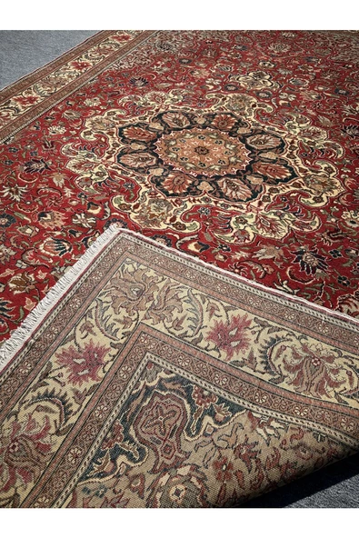 EL DOKUMA BÜNYAN HALISI 193X300 KİREMİT RENGİ %100 YÜN SALON HALISI ! - Resim 6