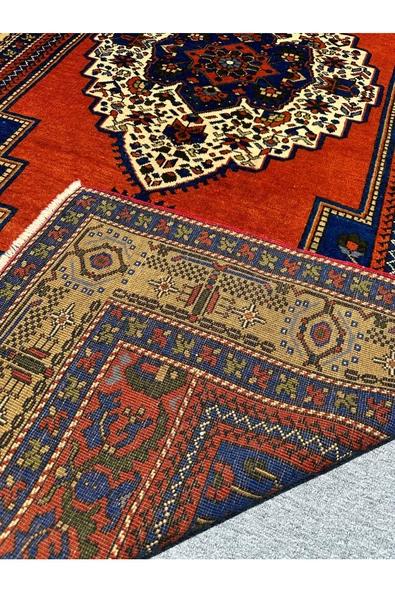 EL DOKUMA SIFIR TAŞPINAR HALISI 175X315 KAVUN İÇİ RENGİ SALON HALISI 6 M2 YÜN KÖK BOYA - Resim 6