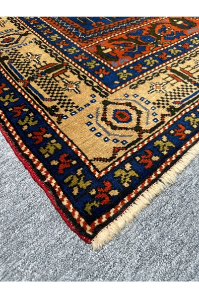 EL DOKUMA SIFIR TAŞPINAR HALISI 175X315 KAVUN İÇİ RENGİ SALON HALISI 6 M2 YÜN KÖK BOYA - Resim 3