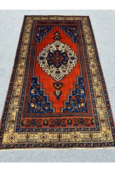 EL DOKUMA SIFIR TAŞPINAR HALISI 175X315 KAVUN İÇİ RENGİ SALON HALISI 6 M2 YÜN KÖK BOYA ürün görseli