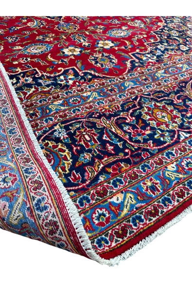 EL DOKUMA İRAN HALISI 270X380 KIRMIZI %100 YÜN 10 M2 SALON HALISI ! - 6