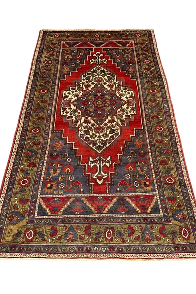 El Dokuması Antika Taşpınar Halısı 175x300 Kök Boya %100 Yün 5 M2 Salon Halısı ürün görseli