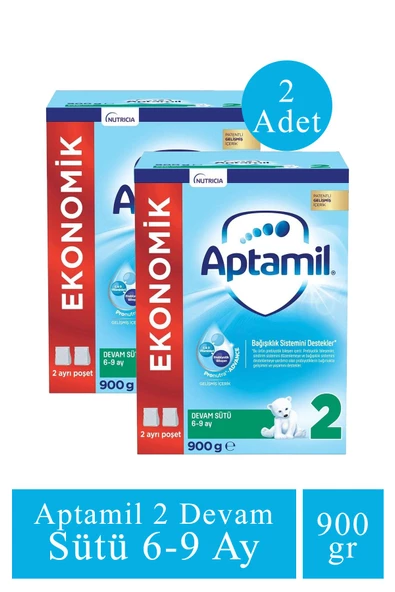 Aptamil Milupa Aptamil 2 Devam Sütü 6-9 Ay 900 gr 2 Adet