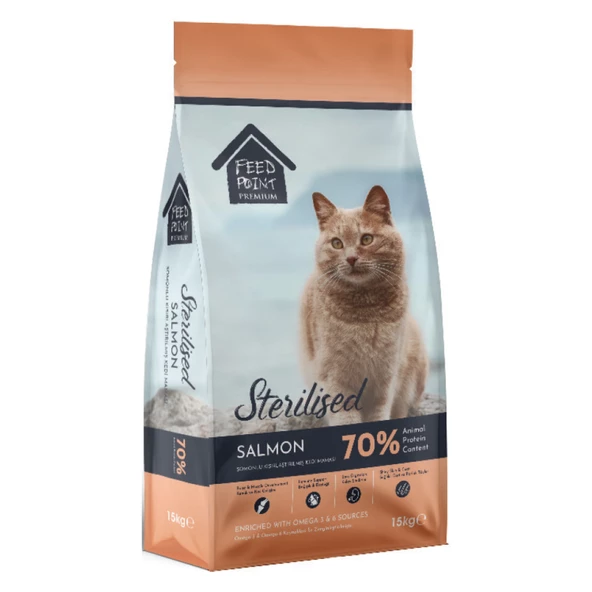 Feed Point Sterilised Somonlu Yetişkin Kedi Maması 15 kg