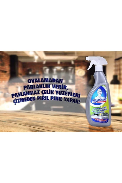 HİGHGENİC Paslanmaz Çelik Yüzey Ve Ankastre Temizleyici 1000 ml - 2