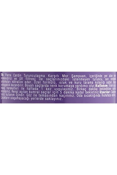 PİERRE CARDİN Turunculaşma Karşıtı Mor Şampuan 200 Ml Şampuan - 3