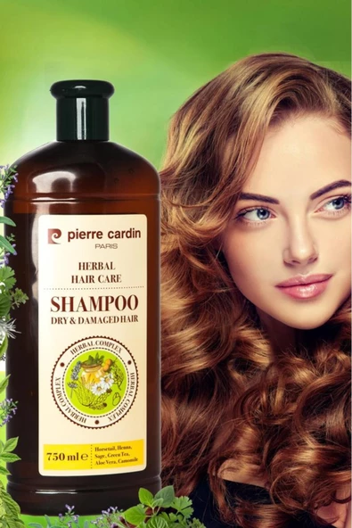 PİERRE CARDİN Herbal Shampoo For Dry & Damaged Hair 750 ml Bitkisel Şampuan ( Kuru Ve Yıpranmış Saçl ürün görseli