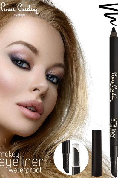 PİERRE CARDİN Siyah Suya Dayanıklı Göz Kalemi  Smokey Eyeliner 8680570258166 - Resim 2