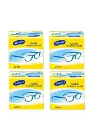 MENDİVA Kolonyali Mendil Gözlük Ekran Kask Temizleme Mendili 4 X 40 - Resim 2