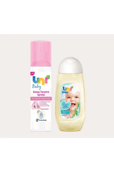 UNİ BABY Kolay Tarama Spreyi + Saç Ve Vücut Şampuanı 200 Ml 123 Pembe Unı Baby ürün görseli