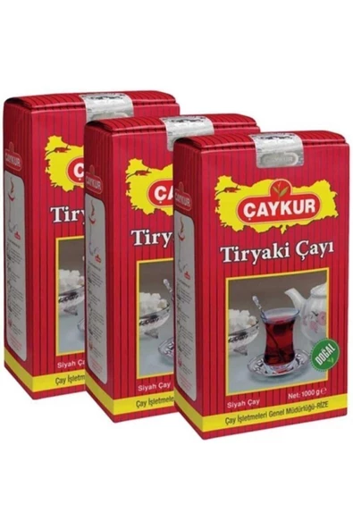 AKTARPAZARI Çaykur Tiryaki Çay 1 Kg 3 Adet