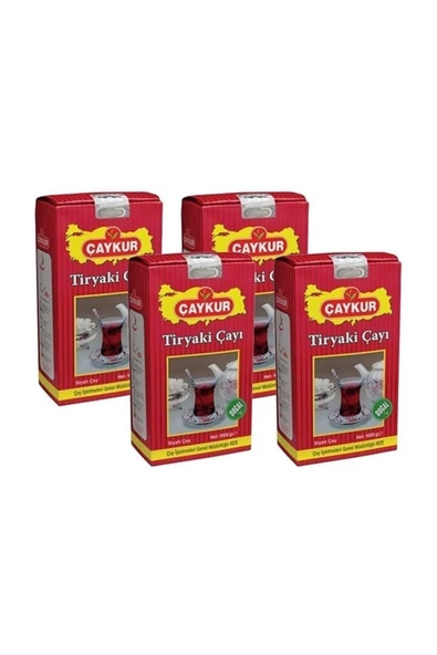 ÇAYKUR Tiryaki Çay Kırmızı Paket 1000 Gr X 4 Adet
