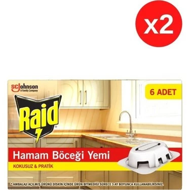 Raid Hamam Böceği Yemi - 12 Adet