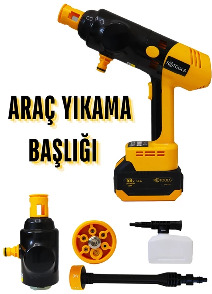 RETOOLS SÜPER 4 BAŞLIKLI ARAÇ YIKAMA VE LASTİK ŞİŞİRME MAKİNESİ: DERİNLEMESİNE TEMİZLİK VE MAKSİMUM GÜÇ! - 4