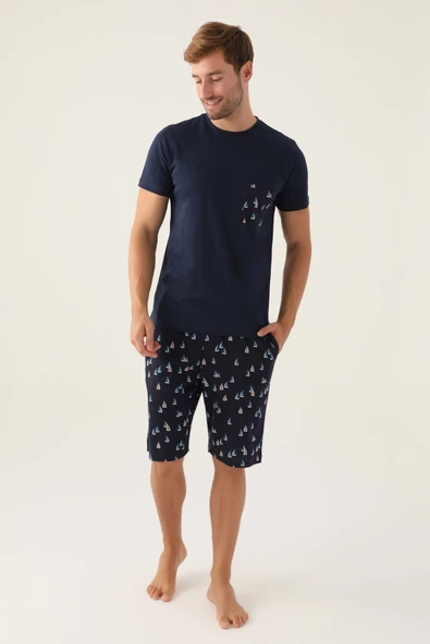 Arnetta 2993 Flat Erkek Bermuda Pijama Takım