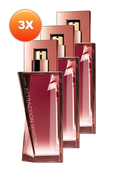 AVON   Attraction Sensation Kadın Parfüm Edp 50 Ml. Üçlü Set