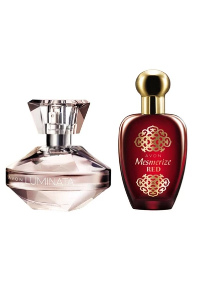 AVON   Luminata  Edp 50 ml + Mesmerize Edt Red 50 ml Kadın Parfüm Seti 3448750023451