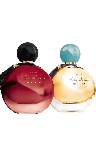 AVON   Far Away Infinity Edp 50 ml Kadın Parfüm  Ve Far Away Royale Edp 50 ml Kadın Parfüm Seti