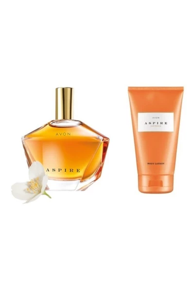 AVON   Aspire Impress Kadın Parfüm Edt 50 Ml Aspire Impress Vücut Losyonu 150 Ml Ikili Set