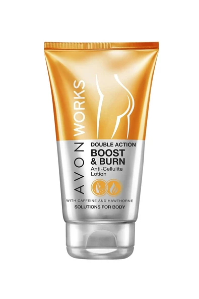 AVON   8869 Works Double Action Boost & Burn Anti Cellulite Lotion 150 Ml